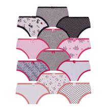 Calcinha Infantil Kit 12 Sortida Menina Juvenil Algodão Confortável Lobinha Lupo Calcinha Infantil Kit 12 Sortida Menina Juvenil Algodão Confortável Lobinha Lupo