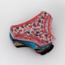 calcinha infantil menina kit 7 roupa de crianca menina lingerie microfibra confortável atacado