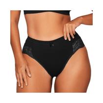 Calcinha Liebe Larga Em Microfibra Com Renda 701502 Preto Calcinha Liebe Larga Em Microfibra Com Renda 701502 Preto