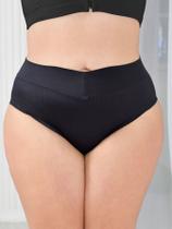 Calcinha Lycra Power Cintura Alta Tanga Plus Size Mabrumar