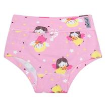 Calcinha Menina Malha Cotton Macia Estampa Anjinhos Rosa Roupa Íntima Juvenil Para Adolescentes Em Algodão Rosa Claro