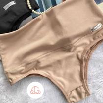 Calcinha Modeladora Plus Size Cintura Alta - Bege Escuro 2