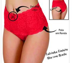 Calcinha pala alto extra conforto algodão