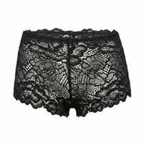Calcinha Para Homem Shorts Renda Transparente Caleçon Empina Bumbum