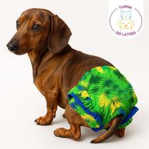 Calcinha Pet Higiênica Com Elástico Cães e Gatos Dupla Face Chickão Pet