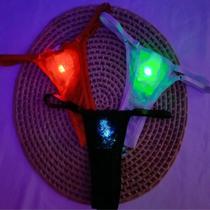 Calcinha Pisca Pisca Lingerie Sensual Fio Dental com Renda Elastano Luzes LED Ajustável Calcinha Pisca Pisca Lingerie Sensual Fio Dental com Renda Elastano Luzes LED Ajustável