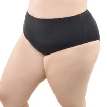 Calcinha Plus Size Cavada Cintura Alta de Microfibra Santa Passion .