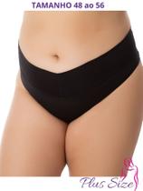 Calcinha Plus Size Cinta Modeladora Cós Alto Fio Dental Duplo Cintura Alta