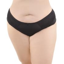 Calcinha Plus Size Cintura Alta Recorte em Renda Santa Passion