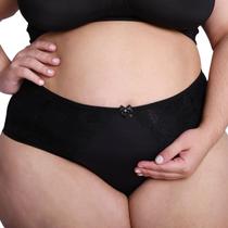 Calcinha Plus Size Dia a Dia Conforto em Microfibra Detalhe Renda Linda Gestante