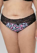 Calcinha Plus Size Fio Duplo de Animal Print