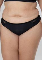 Calcinha Plus Size Fio Duplo de Microfibra e Renda