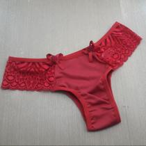 Calcinha Poliamida Cintura Baixa Lateral em Renda