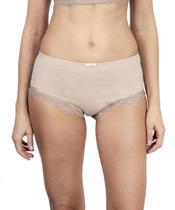 Calcinha Pós Parto Maternidade Frente Dupla em Algodão com Renda