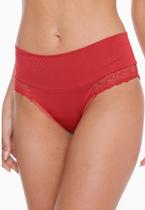 Calcinha redutora estilo calçola com detalhe em renda