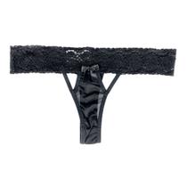 Calcinha Renda e Tule Transparente Lingerie Malícia Sexy