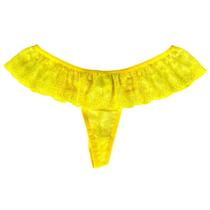 Calcinha Renda e Tule Transparente Lingerie Te Quero Sexy