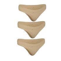 Calcinha S/ Costura - Kit 3 Unidades Selene - G - Beige/Beige