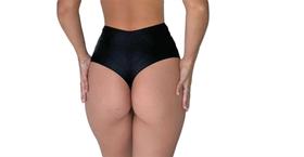 Calcinha Semi Fio Dental Franzida Hot Pant Biquini Alta