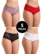 Calcinha Senhora Renda Kit Com 5 Atacado Moda Íntima Lingerie Calçola