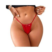 Calcinha Sexy De Cintura Baixa Para Mulheres, G-string Com Laço, Alça Fina E Respirável, Lingerie