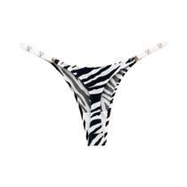 Calcinha Sexy De Cintura Baixa Zebra Flower Para Mulheres, G String Sem Costura, Luxuosa Com Fivela