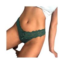 Calcinha Sexy De Renda Com Cintura Baixa Para Mulheres, G String Respirável Com Bordado De Tentação