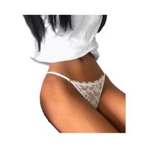 Calcinha Sexy De Renda Transparente Para Mulheres, G String Com Recortes, Lingerie