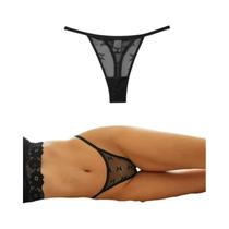 Calcinha Sexy Feminina De Cintura Baixa Em Tule, Cor Sólida, T-back, Tamanhos S-XL