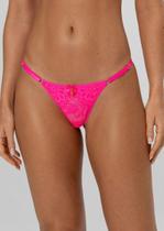 Calcinha String Fio Duplo de Renda Cílios