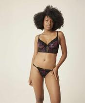 Calcinha String Renda Recorte Tule Marisa-75521 Calcinha String Renda Recorte Tule Marisa-75521