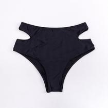 Calcinha sunkini vazada na lateral preto