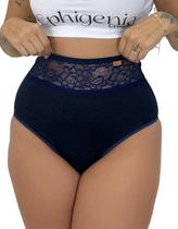 Calcinha Suplex Cós Alto Renda Lingerie Conforto Charmosa Elegante Feminina Tanga Casual