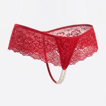 Calcinha Tailandesa Com Pérolas Renda Romântica Sensual