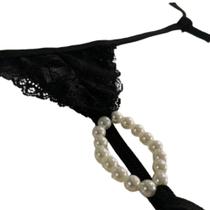 Calcinha Tailandesa Pérola Massageadora Tanga De Renda Luxo Feminino Lingerie Sexy Sensual