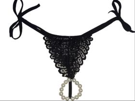 Calcinha Tailandesa Perolas Com Amarração Nas Laterais Sexy