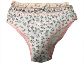 Calcinha Tanga Contton Estampado M KIT 12 - Famy