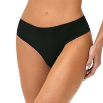 Calcinha Tanga Corte a Laser com Forro de Algodão Preto Zee Rucci