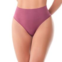 Calcinha Tanga Cós Alto sem Costura Dusty Pink Zee Rucci