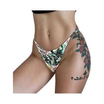 Calcinha Tanga De Algodão Estampada De Leopardo, Baixa Na Cintura, Estilo T-back, Lingerie Sexy Para