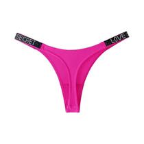 Calcinha Tanga De Cintura Baixa Com Letras Em Strass E Diamantes Para Mulheres, Sexy, G-string,