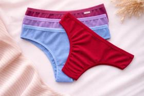 Calcinha tanga Feminina Canelada Suede Izabela Forro Algodão Mavique