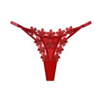 Calcinha Tanga Feminina de Renda - Cintura Baixa e Ajustável - Modelo Borboleta