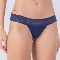 Calcinha Tanga Fio C/ Renda Não Marca Na Roupa Esmeralda 770