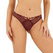 Calcinha tanga guipier com tule e renda Nayane Rodrigues .