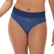 Calcinha Tanga Jacquard Listrado Vertical Azul Marinho sem Costura Zee Rucci Calcinha Tanga Jacquard Listrado Vertical Azul Marinho sem Costura Zee Rucci