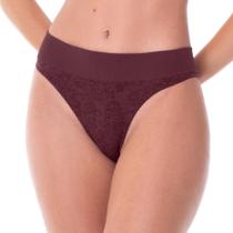 Calcinha Tanga Jacquard sem Costura Bruma Floral Bordeaux Calcinha Tanga Jacquard sem Costura Bruma Floral Bordeaux