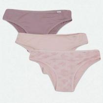Calcinha Tanga Kit 3 Algodão Preto/Mescla/Sofia Delcotton Confortável Calcinha Tanga Kit 3 Algodão Preto/Mescla/Sofia Delcotton Confortável