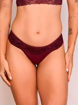 Calcinha Tanga Nayane CA 10 01 0002 Bombom Renda e Microfibra T. P/40 GG/46 Calcinha Tanga Nayane CA 10 01 0002 Bombom Renda e Microfibra T. P/40 GG/46
