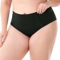 Calcinha Tanga Plus Corte a Laser Preta Calcinha Tanga Plus Corte a Laser Preta